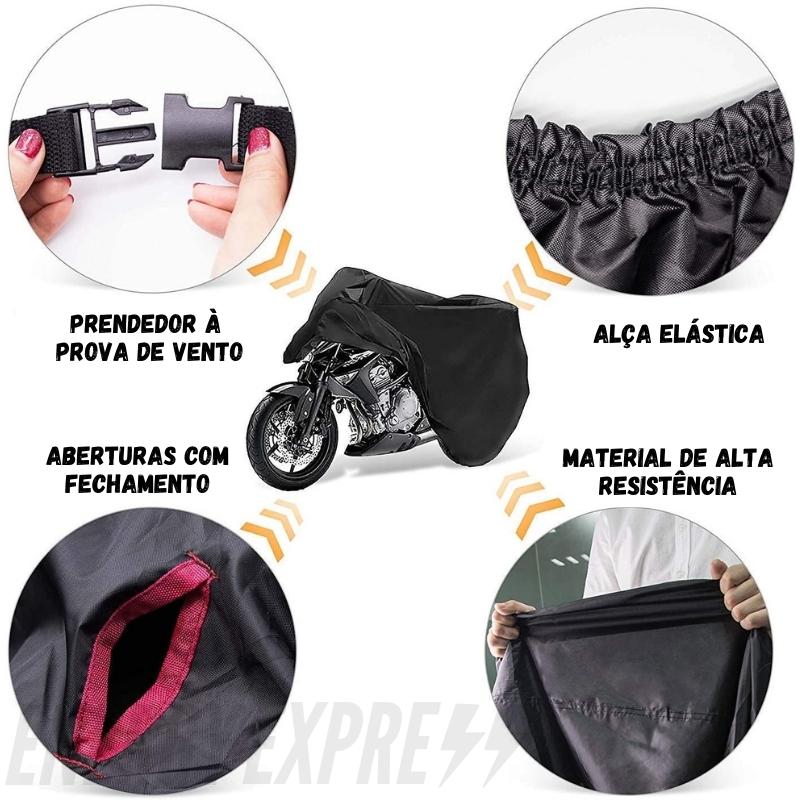 Capa para Motocicleta Impermeável com Trava
