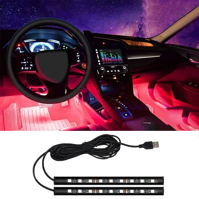 LumiFlex LED – Kit de Luz Ambiente USB para Interior de Carros